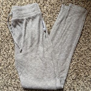 Gymshark Heather Gray Ribbed Pants, joggers, leggings